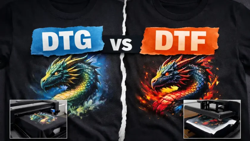 perbedaan sablon DTG dan DTF