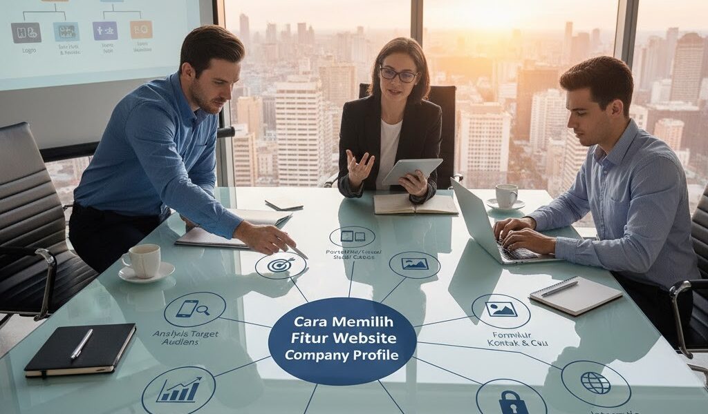 cara memilih fitur website company profile