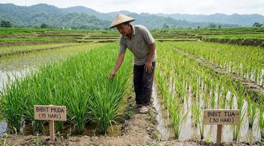 pengaruh umur bibit terhadap pertumbuhan padi