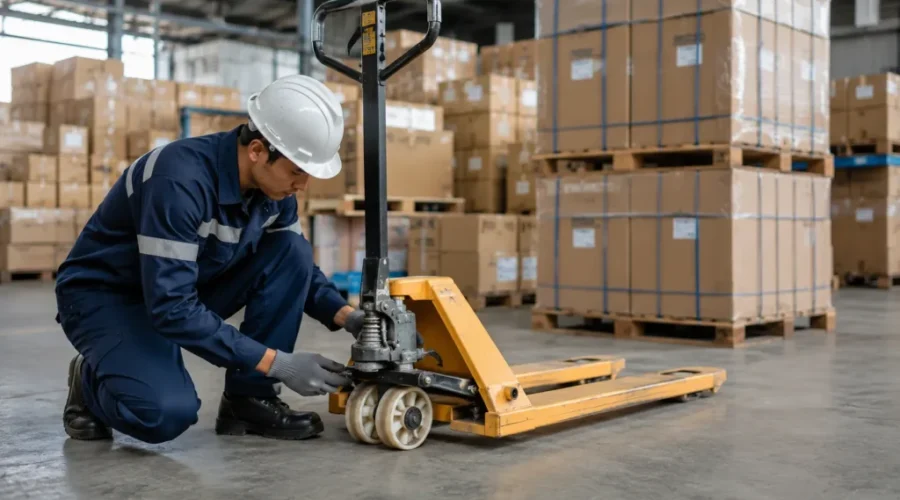 tips menggunakan hand pallet aman