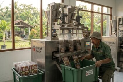 takaran bubuk dalam kemasan sachet